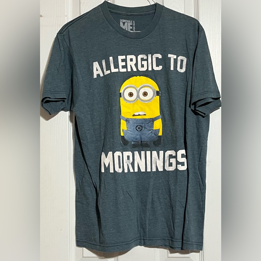 Universal Dark Gray Minion Morning Tee
